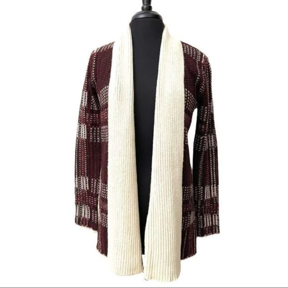 bb Dakota Plaid Shawl Collar Cardigan Sz S - Picture 3 of 12